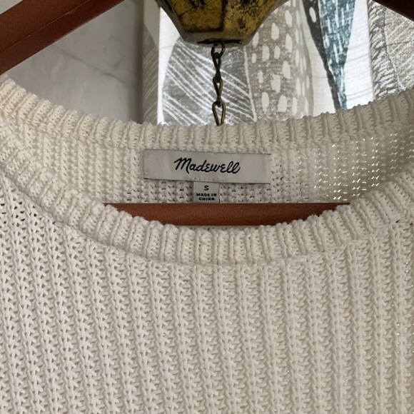 ✨ Madewell Peplum Pullover Sweater Sz S - Picture 4 of 7